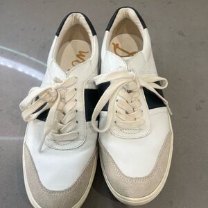 Stylish White and Black Women’s Sneakers